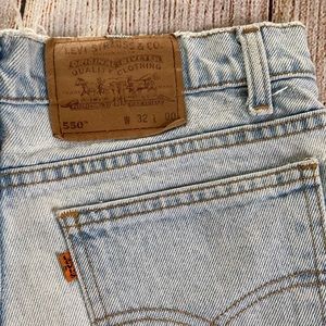 Vintage Cutt Off Jean Shorts Levi’s 550 Frayed